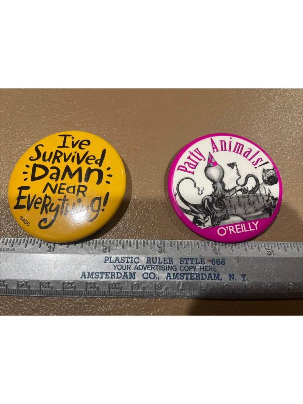 Party Animals! 2-PINS-O’Reilly & I’ve Survived Damn Near Everything (AGC)